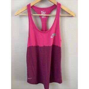 Nike Women’s Pink Colorblock Racerback Tank Top Size Small Activewear